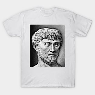 Lucretius Black And While Portrait | Lucretius Artwork 15 T-Shirt